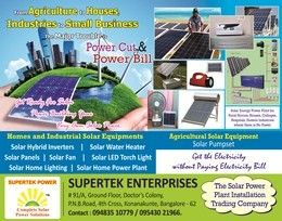 SOLAR POWER PLANT in Bangalore Classifieds, Karnataka Classified Ads